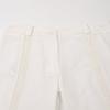 Fashion Style 2024 Autumn New Women's Mid-Waist Easiest for Match Linen Blended Crochet White Pants 4786262