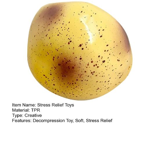Stress Relief Toy Realistic Mashed Potato Skin Soft Filled Fidget Toy Slow Recovery Dough