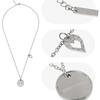 ENHYPEN Dimension Dilemma Album Merchandise Necklace Silver Round Disc Pendant Chain Kpop Idol Fan Collection Fashion Jewelry Gift Accessories