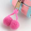 Gestreifte Muschel Kosmetiktasche Canvas Reise Make-up Organizer Tragbare Niedliche Make-up Tasche mit Pompoms für Frauen Mädchen Toilettenartikel