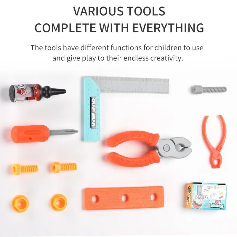 Children Toy Tools Kit Kids 13Pieces Toolbox Set Diy Pretend Play Toy Repair Tool Construction Educational Toys for Boys Girls