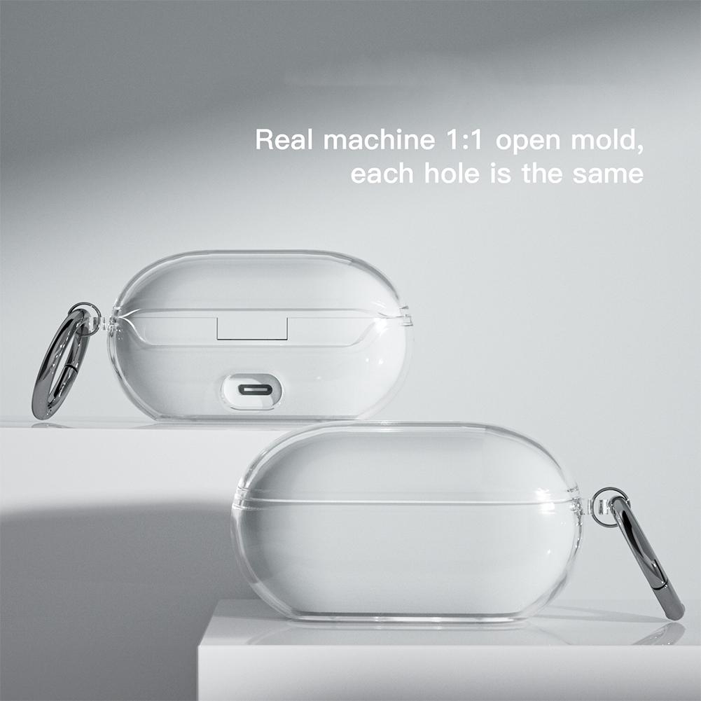 Protective Case Shockproof Earbuds Case Cover Transparent Cover with Keyring for Beats Solo Buds Wireless Earbuds