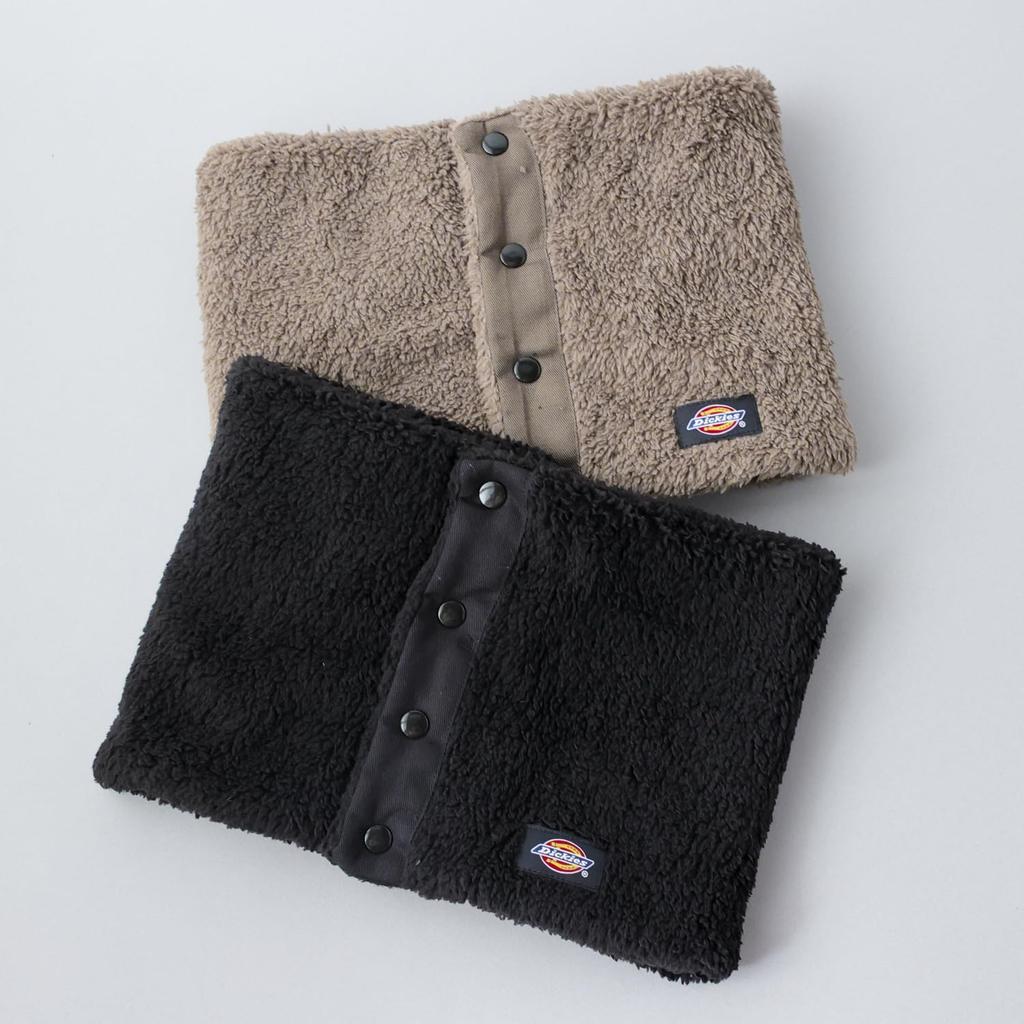 Dickies Micro Boa Snap Neck Scarf for Men and Warm and Cold Weather In Size 166 Warmer/Snood Women, Winter, Black,