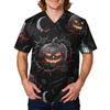 Camisa de Uniforme de Trabajo para Hombre de Manga Corta con Estampado de Halloween