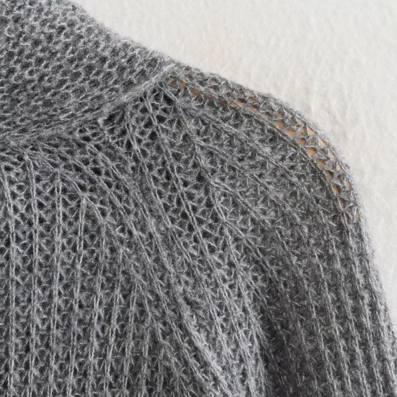 Knitwear With Cutout Fashion Women's Sweaters Knitted Pullovers Autumn Tie Up Long Sleeve Cashmere Sweater Chic Jumpers