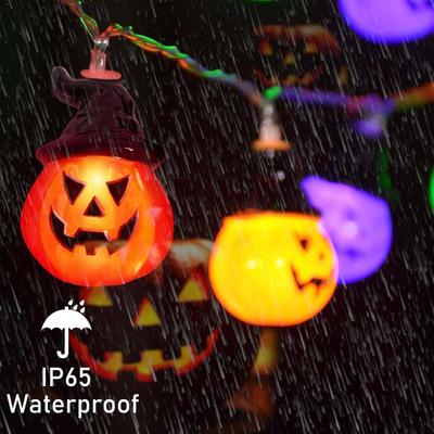 1PC 10/20 LED Halloween String Lights With 4 Colorful Black Hat Punpkin Fairy Light For Home Indoor & Outdoor Garden Yard Deecor