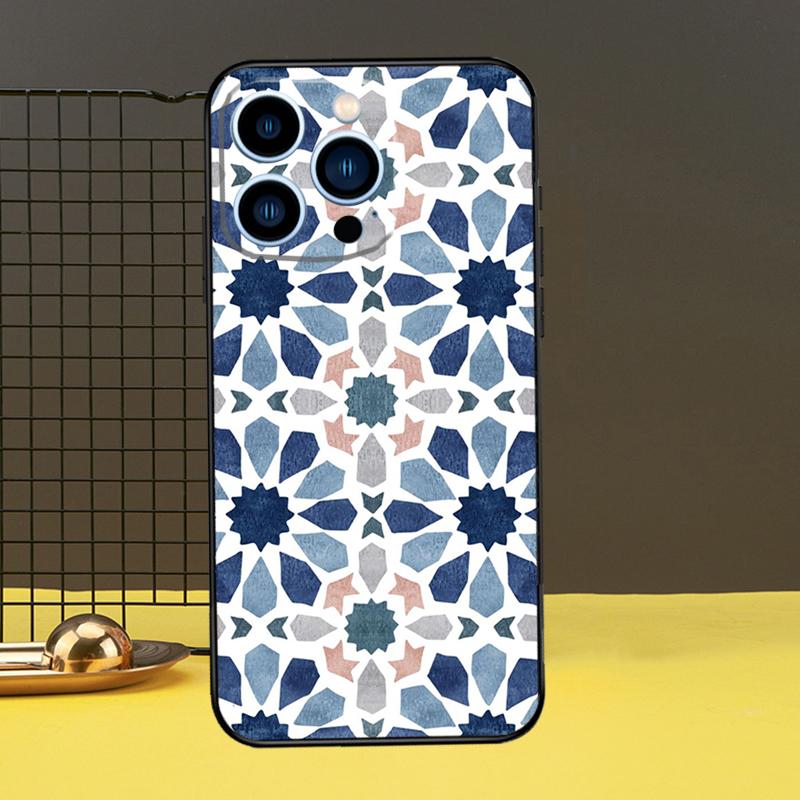 Moroccan Tile Phone Case For iPhone 16 15 14 13 12 11 Pro Max X XR XS Max 7 8 Plus 12 13 Mini Back Cover
