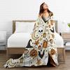 Halloween Pumpkins Spooky Blanket Fleece Print Gothic Ghost Cartoon Multifunction Ultra-Soft Throw Blankets for Bed Couch Quilt