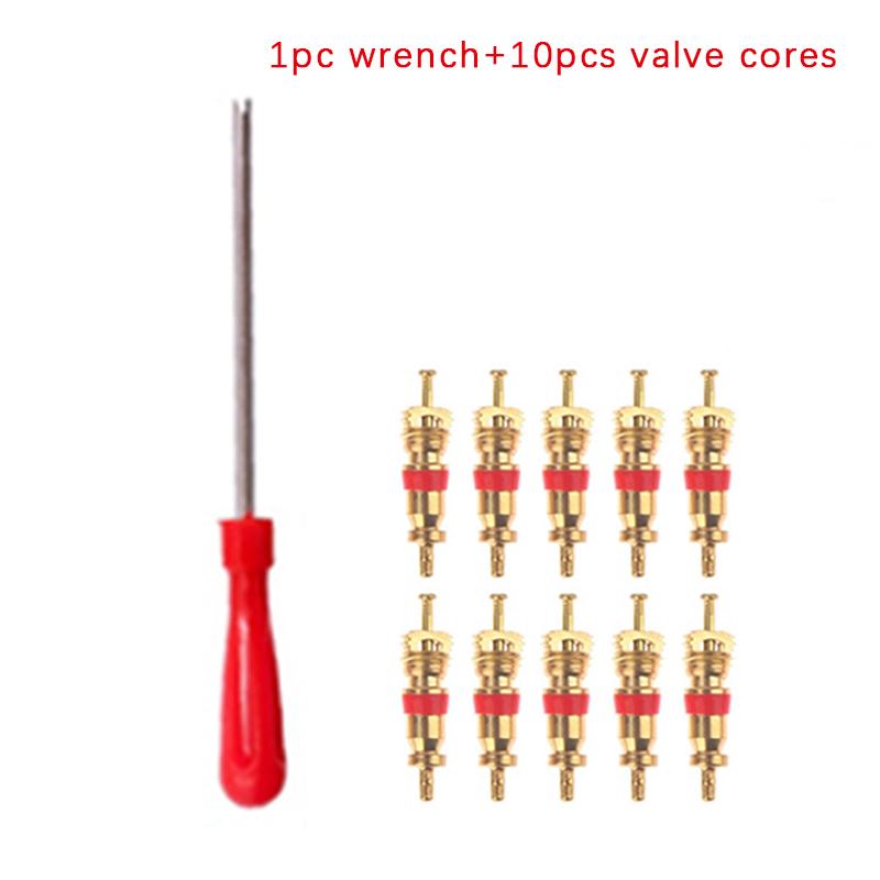 Tire Valve Core Removal Tools Wrench Plastic Handle Iron Plated Wrench Core