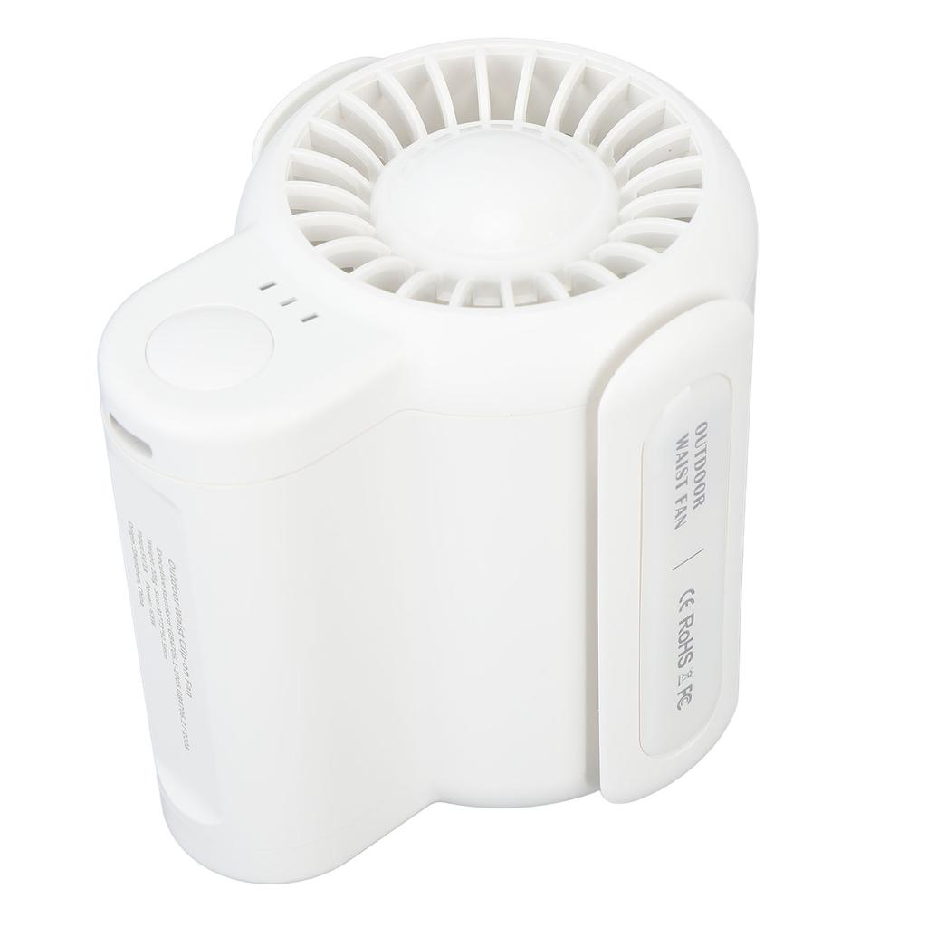 Taillen-Hängeventilator, 4500 mAh, große Kapazität, einstellbare Geschwindigkeit, tragbar, leistungsstark, tragbarer persönlicher Gürtel