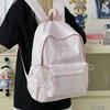 Schoolbag Korean Simple Plaid Backpack Casual Versatile Lightweight High School Student School Bag Class Commuter Travel Backpack