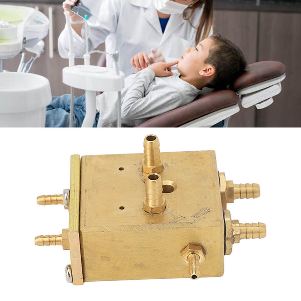 8 Connections Dental Chair Unit Copper Accessory Valve Dental Water Valve Switch for Clinic