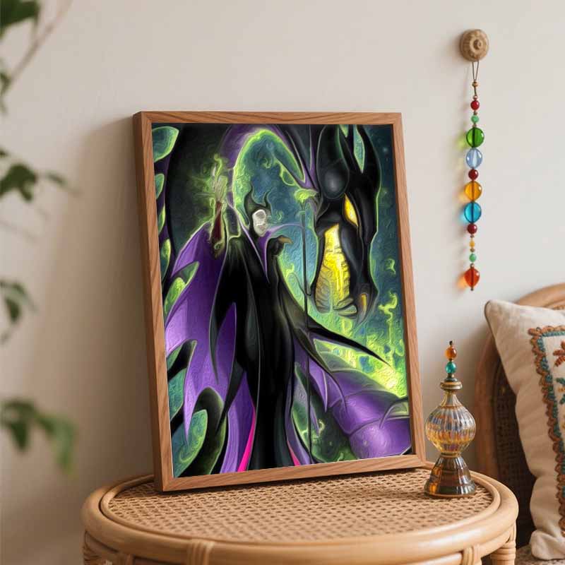Disney Maleficent Dragon Oil Painting Kit Home Decor Gift