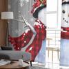 Christmas Winter Snowman Curtains For Living Room Bedroom Home Decoration Window Voile Tulle Curtain Drapes