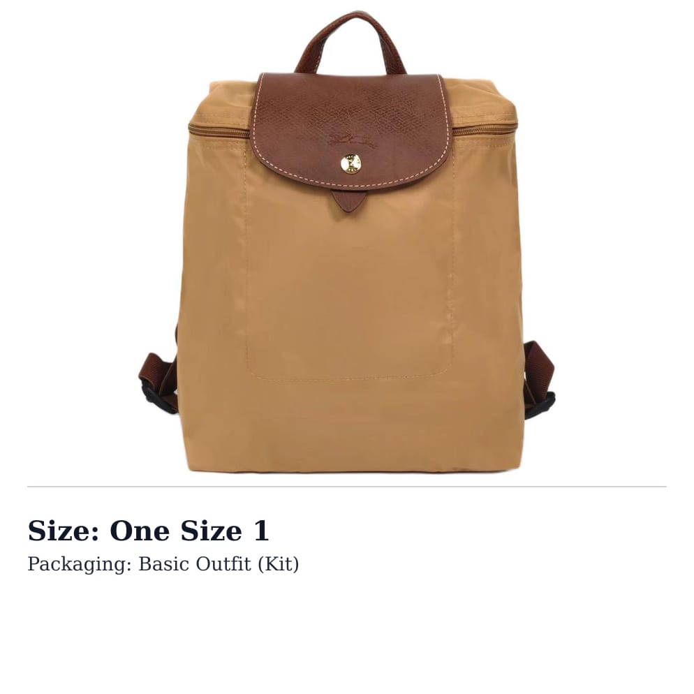 LONGCHAMP Pārstrādāta Audekla Mugursoma Vidēja Izmēra