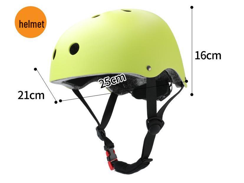 Set protettivo a sette pezzi per skateboard e bici per bambini: Casco, Paramani, Gomitiere, Ginocchiere per Bambini e Bambine.