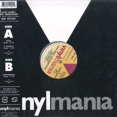 12inch Record MAN FRIDAY Love Honey Love Heartache VMR002 Vinylmania 2016 US Dance Electronica