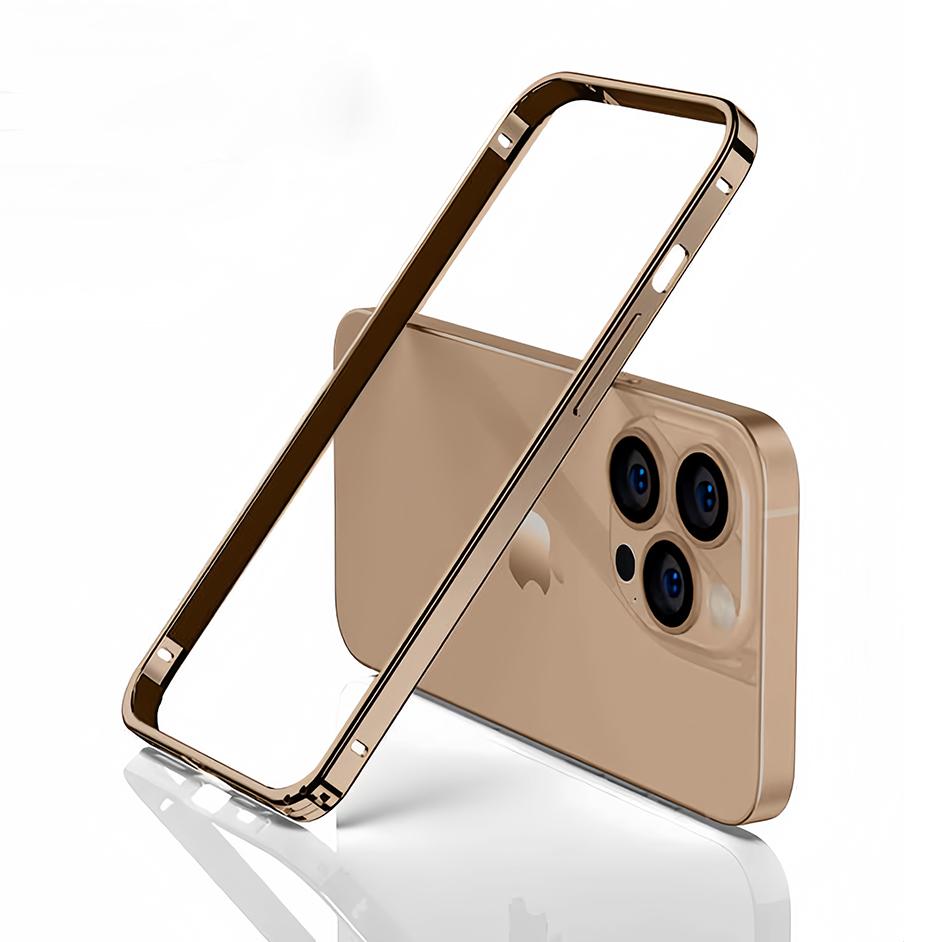 

Ultra Thin Aluminum Metal Frame Light Bumper Case For 12 13 14 Plus 15 16 17 Pro Max Luxury Alloy Protective Acccessories For iPhone 12