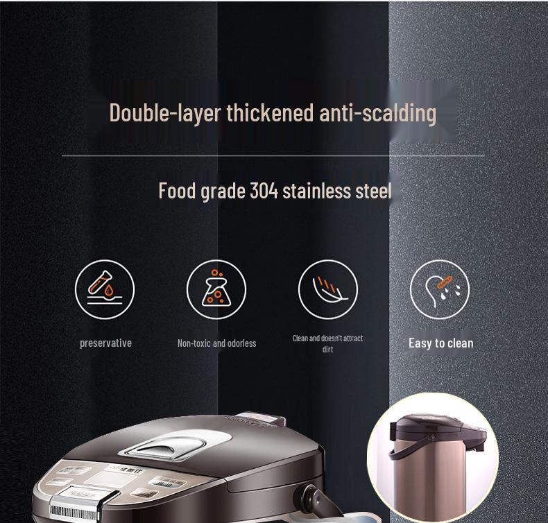 Vios Electric Kettle: 304 Stainless Steel, 4L/5L/6L, Auto-Insulating