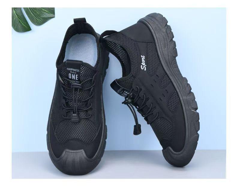 Men's Summer Breathable Mesh Shoes, Soft Sole, Non-slip, Comfortable Hiking and Casual Sports Shoes.