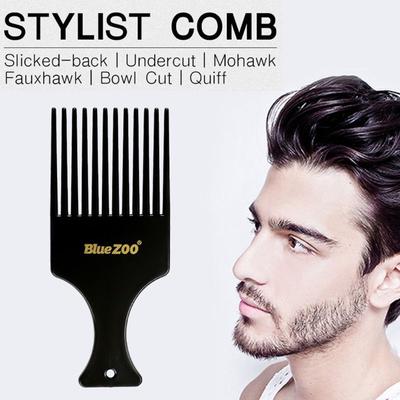 Men Vintage Wide Tooth Curly Hair Comb Retro Oil Back Head Anti