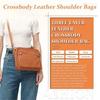 Three Leather Messenger Shoulder Bag Clutch Ladies Vintage Handmade Clutch