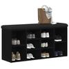 Shoe Bench Black Oak Effect 102 X 32 X 50 Cm Engineered Wood