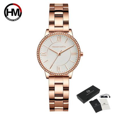 Damskie zegarki kwarcowe diamentowe japońskie zegarki kwarcowe ze strasem luksusowe Casual kobiece zegarki sukienka Relogio Feminino