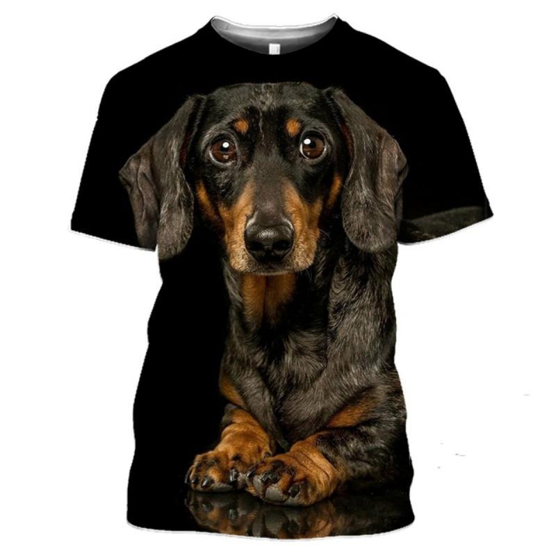 New Funny Animal The Dachshund graphic t shirts Men Summer Fashion Casual quick-drying t-shirt 3D Printed streetwear Tees Tops