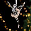 Funkelnde Schneeflocken Eisstreifen Anhänger Ballerina Transparent Weihnachtsbaum Hängeornament DIY Exquisit