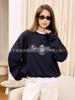 American Style Oversized Round Neck Sweatshirt - Autumn/Winter Casual Versatile Print