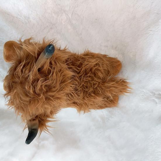 Highland Cow Plush Toy Cute Yak Doll with Long Fluffy Hair Soft Stuffed Animal Gift for Kids Adults Cow Lovers