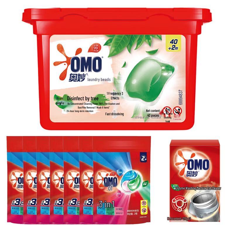 OMO Eucalyptus Laundry Pods & Cleaner Kit