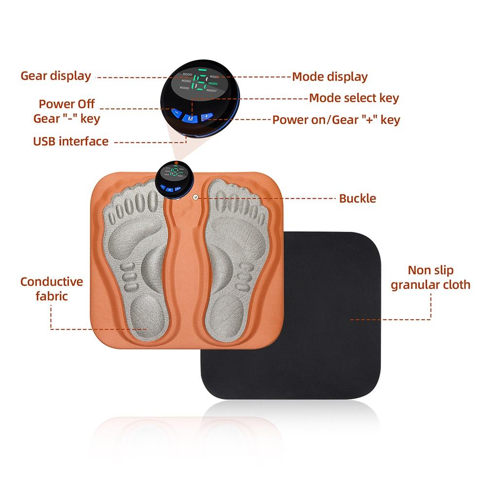 3D Smart Foot Massage Pad Feet Massager USB Rechargeable Fitness Home Improve Blood Circulation Relax Muscles Slim Legs Foot Pad