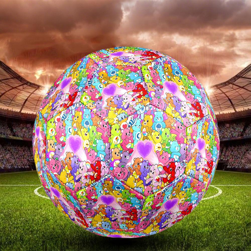 Care Bears Print Size 5 Soccer Ball, Standard Match Football for Sports Game and Team Practice, Ideal Gift for Soccer Fans
