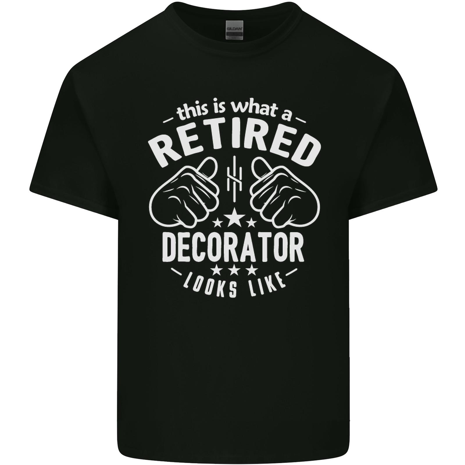

This Is What a Retired Decorator Looks Like Mens Light Cotton T-Shirt Mens Womens Tees Top XL