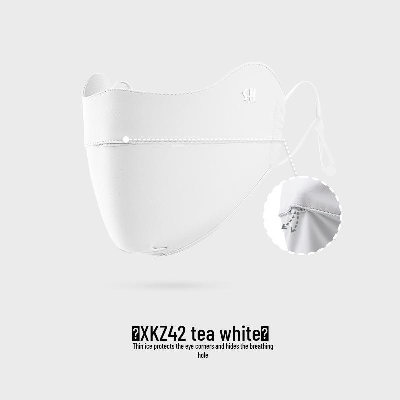 Women's UV Protection Ice Silk Cycling Mask with Blush Eye Corner, Sunscreen, and Breathable Summer Sunshade for a Slim Face