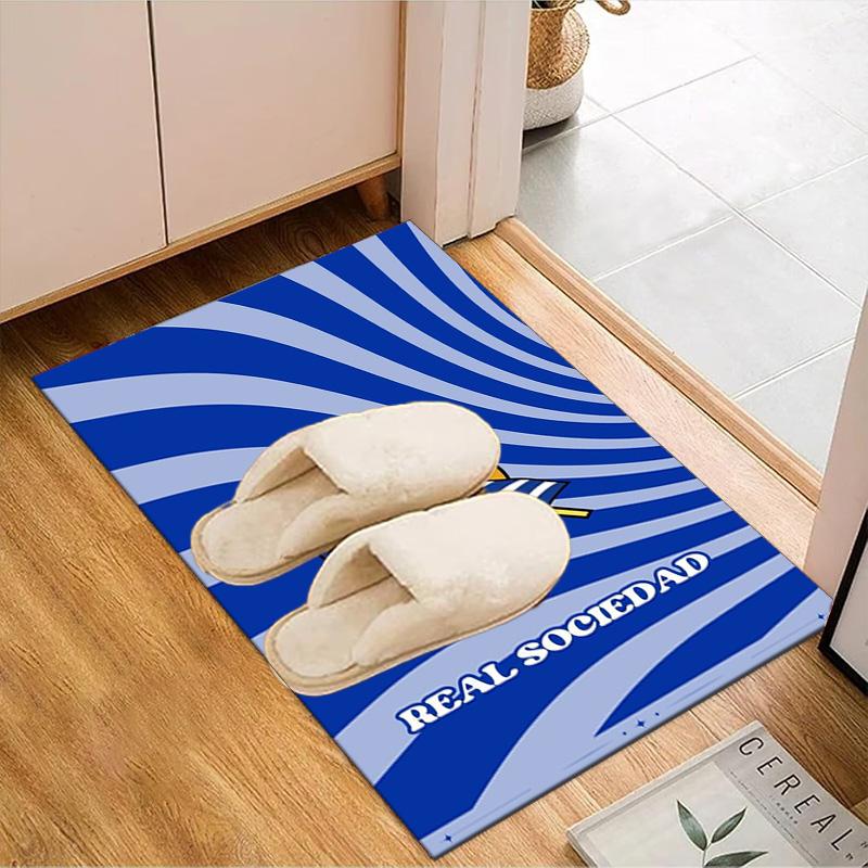 Real Sociedad Rug Game Carpet, Floor Mat for Bedroom Living Room Entryway Rug, Home Decor Idea Gift for Christmas Birthday