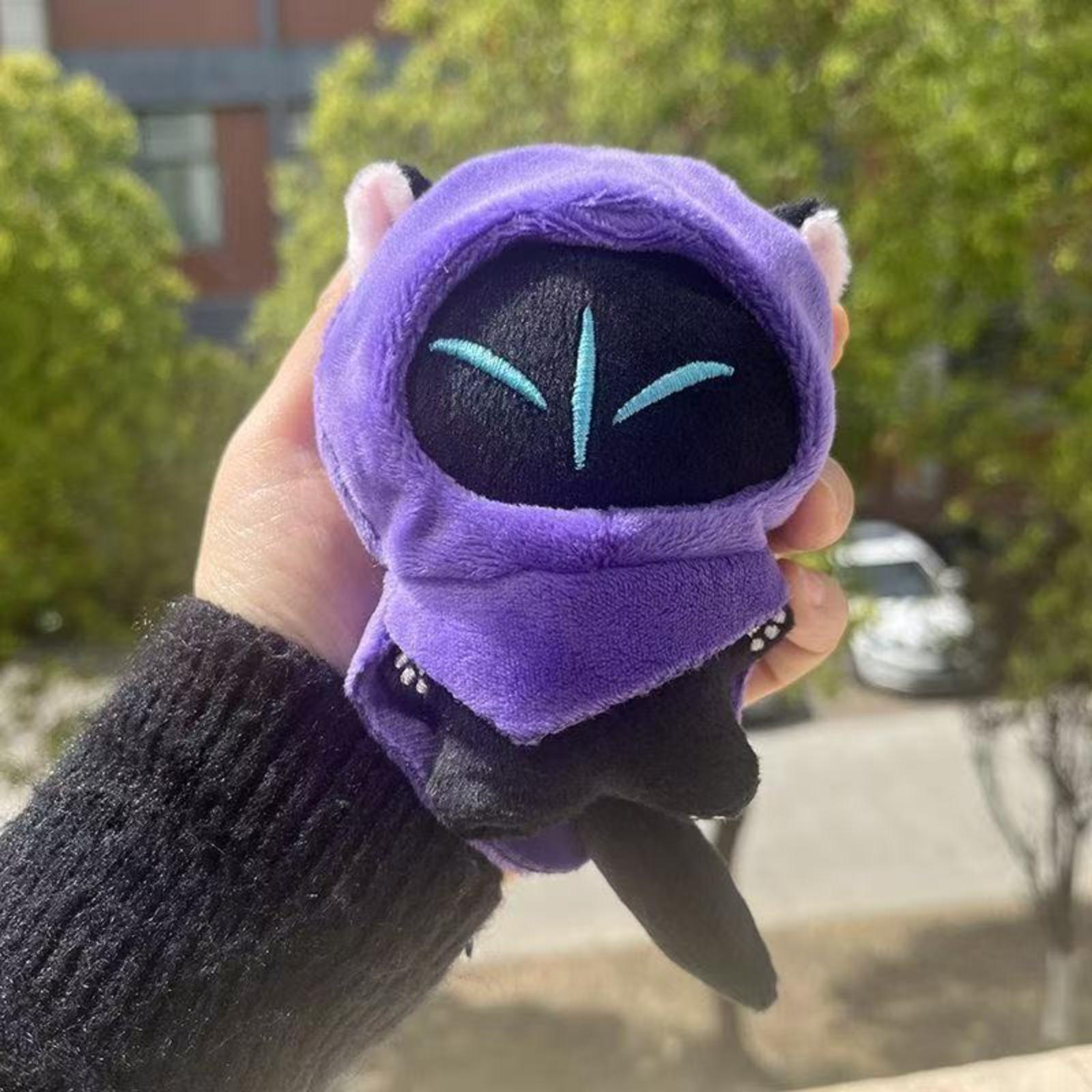 

13cm Soft Cotton Stuffed Doll Cloaked Shadow Cat Design Plush Toy Collectible Figure Game Inspired Character Plushie Gift One Size чёрный
