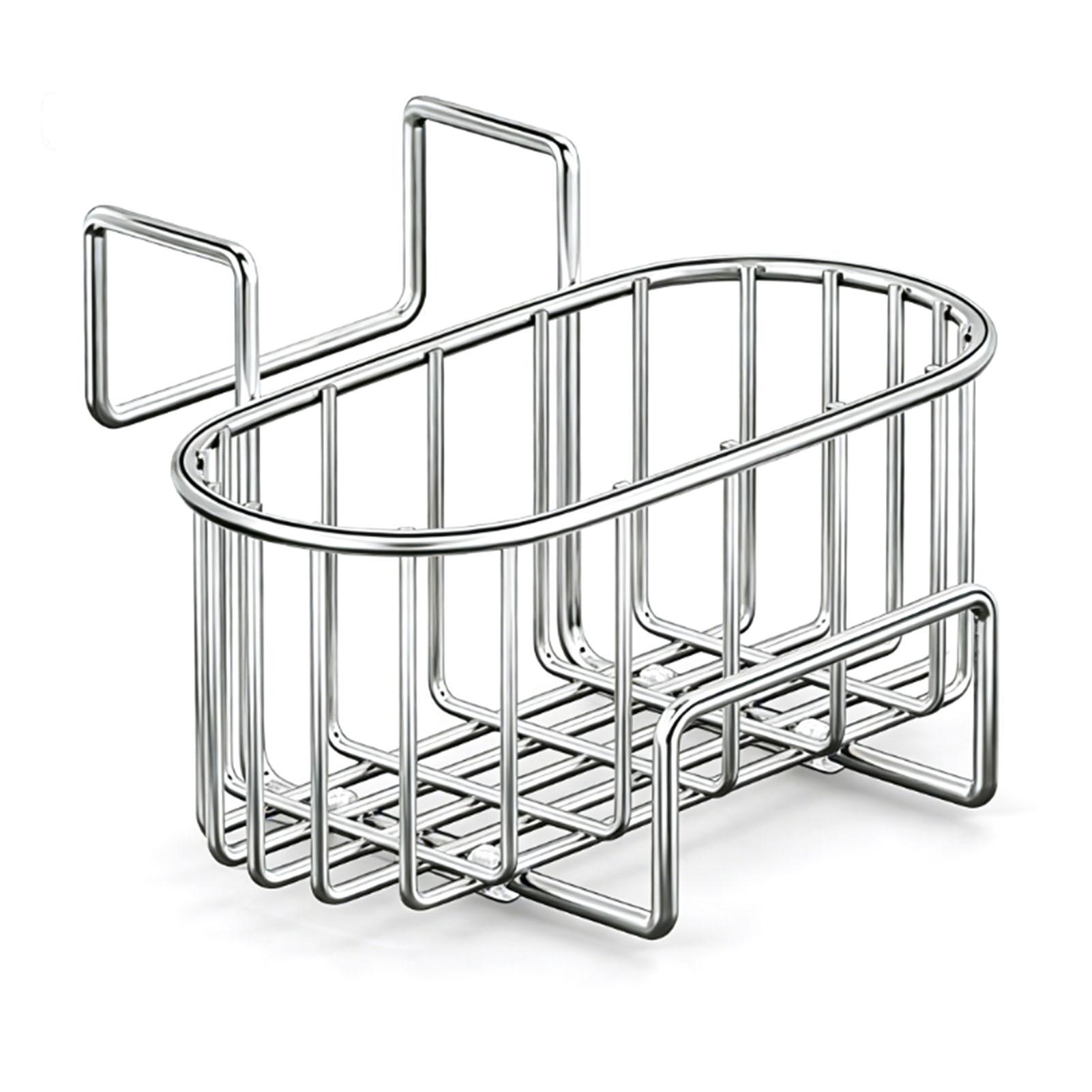 Sponge Holder for Kitchen Sink Stainless Steel Hanging Drain Tray Sink     for Soap Dispenser Storage