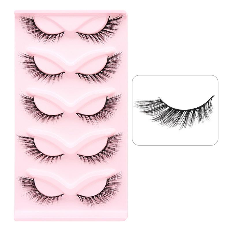 

Толстые кошачьи глаза, косые летящие ресницы, европейский и американский стиль, 5 пар или 10 пар ресниц