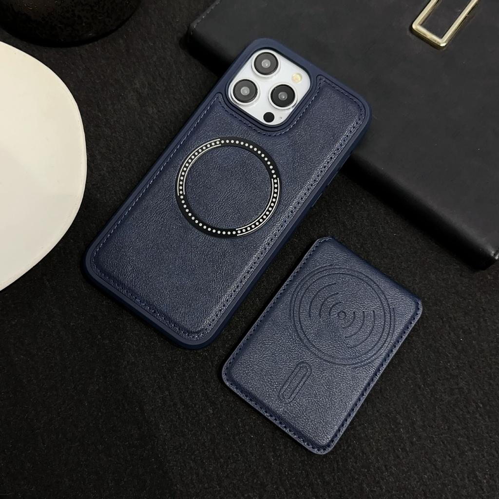 Card Holder Magnetic Suction Moblie Phone Case for iPhone 16 Pro Max 11 12 13 14 15 Pro Multifunctional Leather Protective Shell