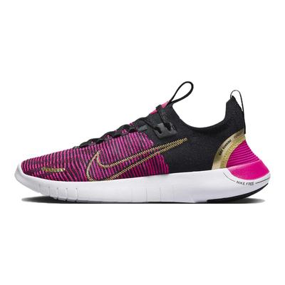 Baskets pour femme Adidas Free RN Next Nature Noir Fireberry Rose Intense Métallique Doré DX6482-004