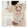 Rucsac pentru Copii cu Ursuleț de Pluș 50cm Bej Design Elegant Cravată cu Papion Sunet Interactiv Jucărie Animal Umplut Rucsac