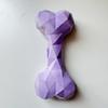 Faceted Bone Dog Toy Rubber Dog Chew Toy Teeth Cleaning Dog Bone Toy for Aggressive Chewers Puppy Teething Interactive Fetch Play