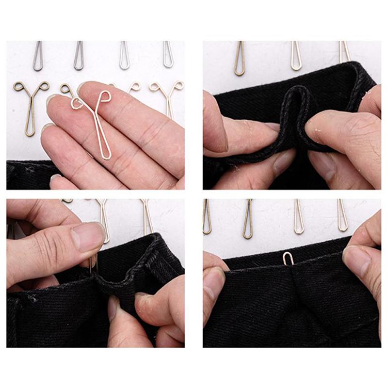 Tighten Waist Buckle U-Shaped Adjustable Snap Button Jeans Buttons No Trace Detachable Pants Clips Clothing Accessories Tool