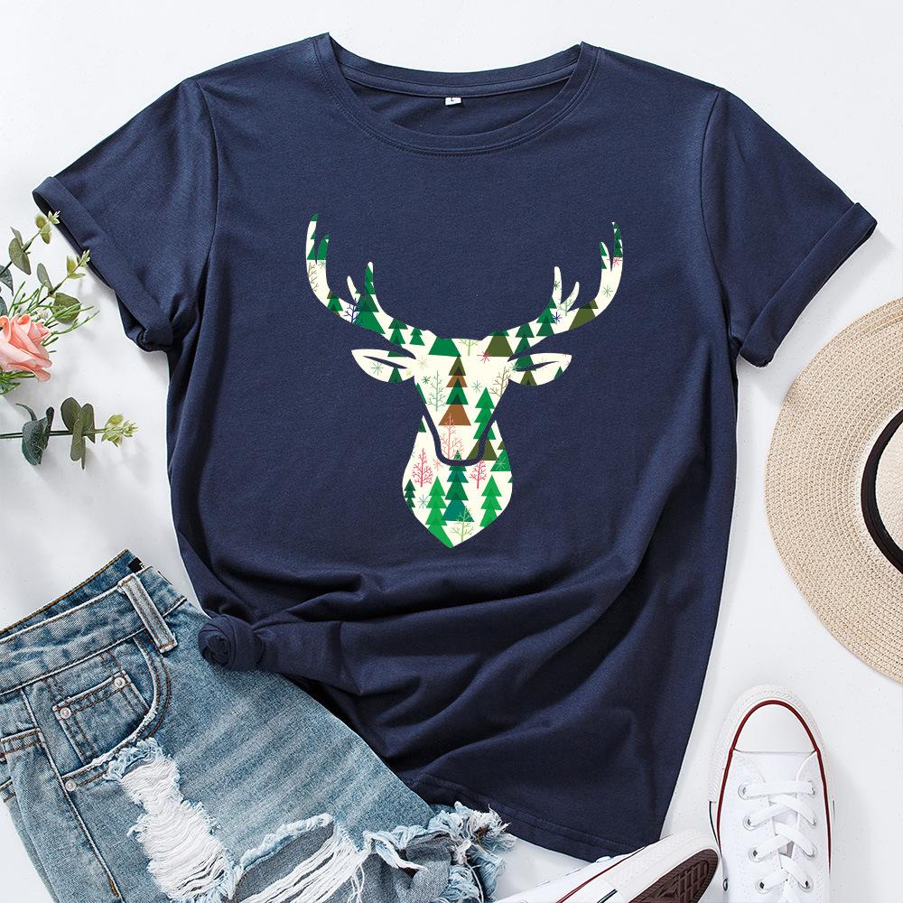 Women's Pure Cotton Loose Top Round Neck Short Sleeves T-Shirts Women’s