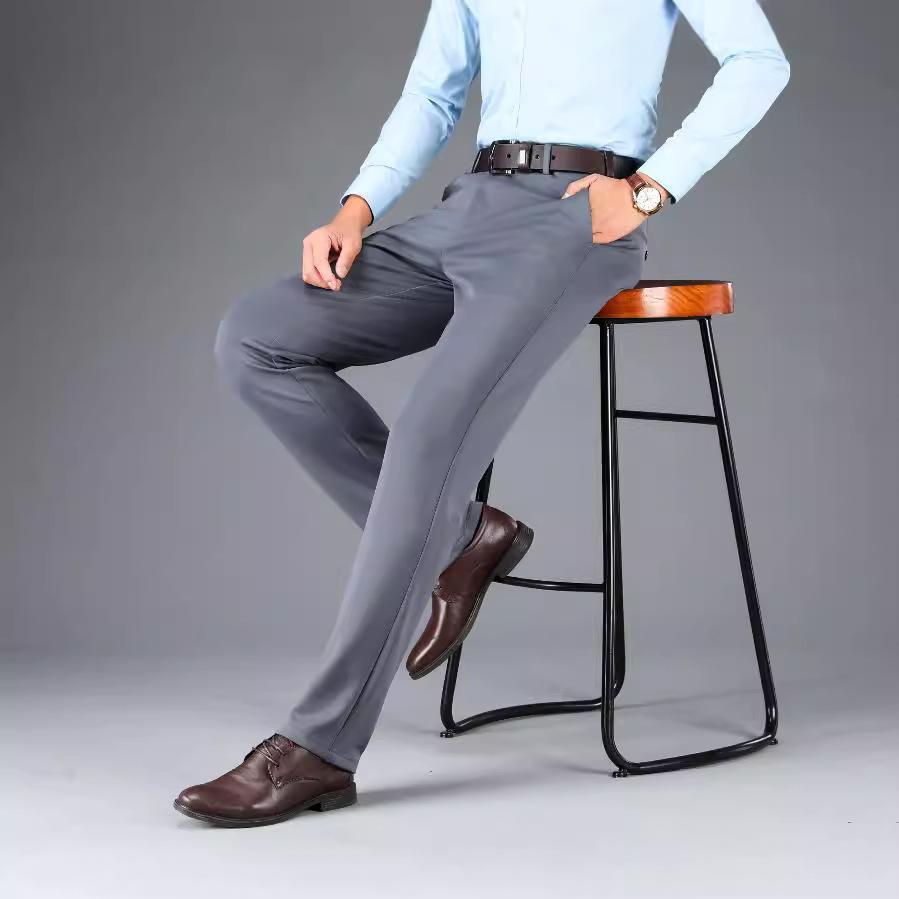 

Suit Trousers Men s Trousers Summer Thin Loose Suit Trousers Stretch Dad Deep Crotch Trousers Large Size Suit Trousers 29