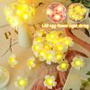 Foam Plumeria Flower String Lights Battery Powered Christmas Garland Fairy Lights for Christmas Home Wedding Party Decor