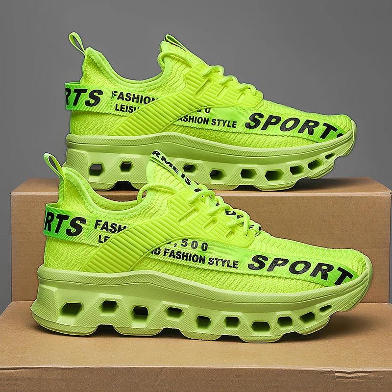 Fashion Men's Running Shoes Breathable Lightweight Height Increase Non Slip Comfortable Outdoor Sports Sneakers for Men Tenis Masculino